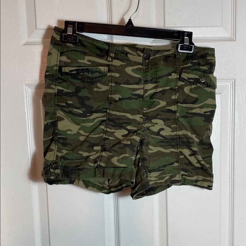 Faded Glory Camouflage Cargo Shorts Plus Size 16W